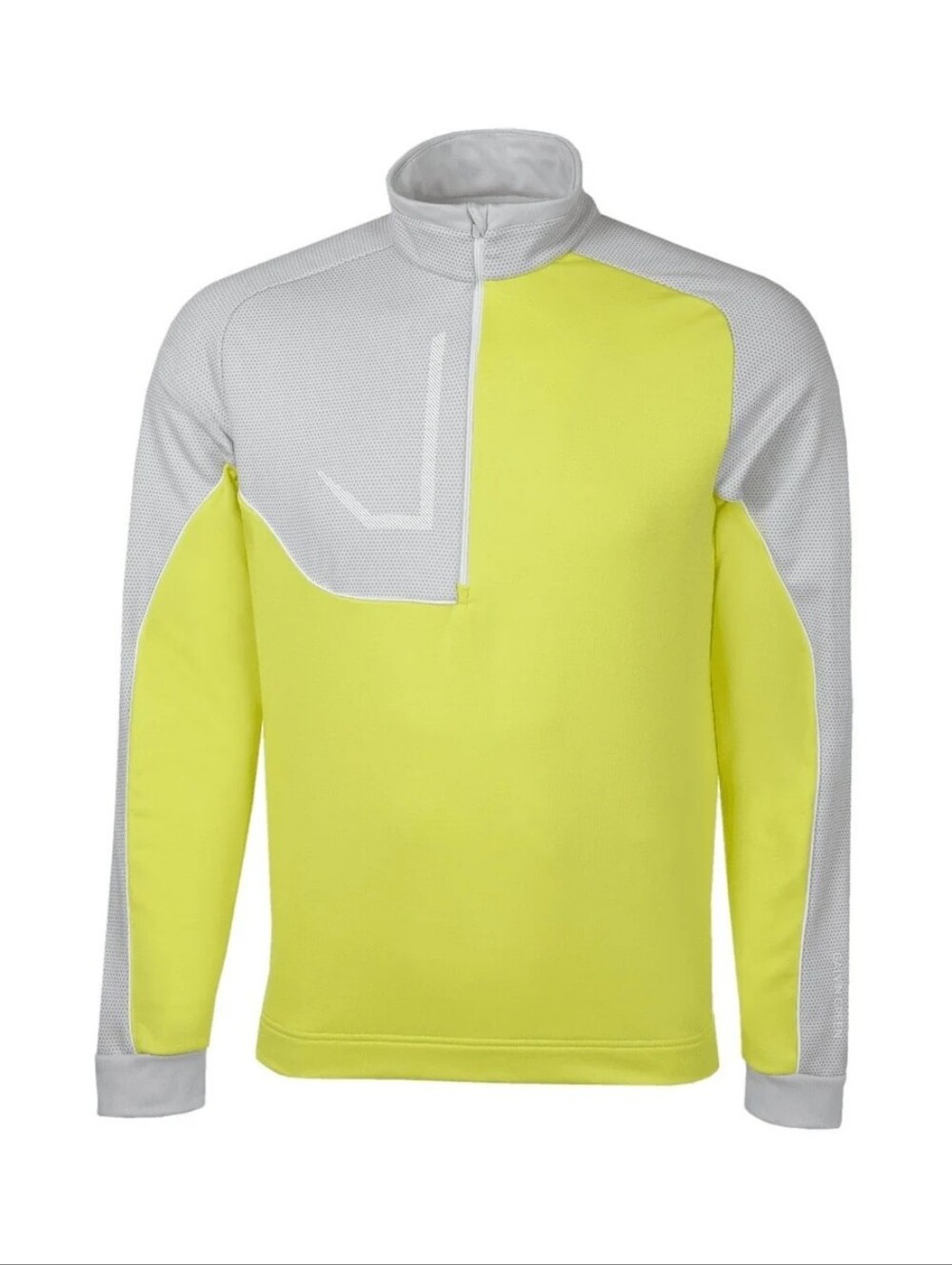 Galvin Green Daxton Insula 1/2 Zip Golf Pullover Sunny Lime Cool Gray White XL